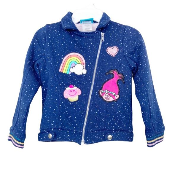 Dreamworld Trolls Rainbow Attitude Full Zip Hoodie Sz 5/6 - Picture 1 of 7